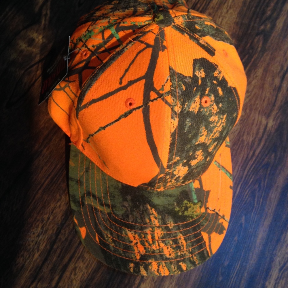 Orange camo hat